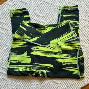 Alphalete Surface Power Crossover Waist Full Length Leggings Size S